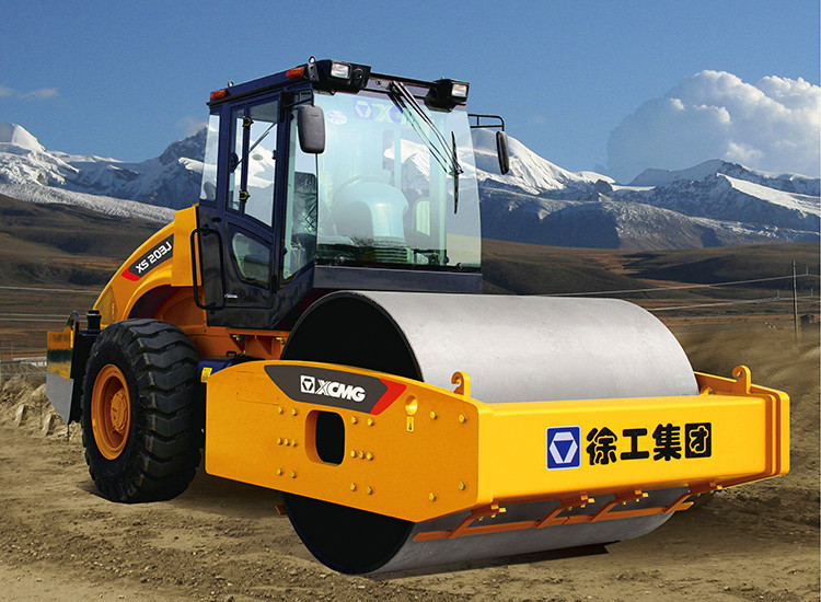 XCMG official 20 ton road roller compactor XS203 Chinese heavy duty vibratory road rollers for sale